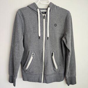 Jack Jones Men's Clay Sweat Grey Zip up Hoodie, S, 4 Front Pocket (2 Zip)